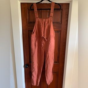 Not Perfect Linen Overalls Size Small
